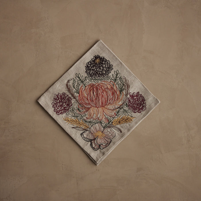 Autumn Mums Dinner Napkin