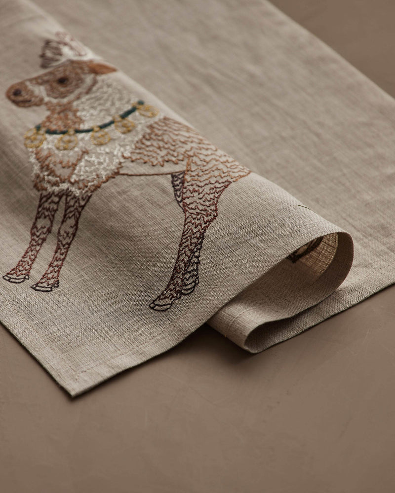Christmas Cheer Reindeer Dinner Napkin