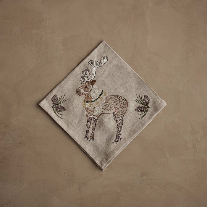 Christmas Cheer Reindeer Dinner Napkin