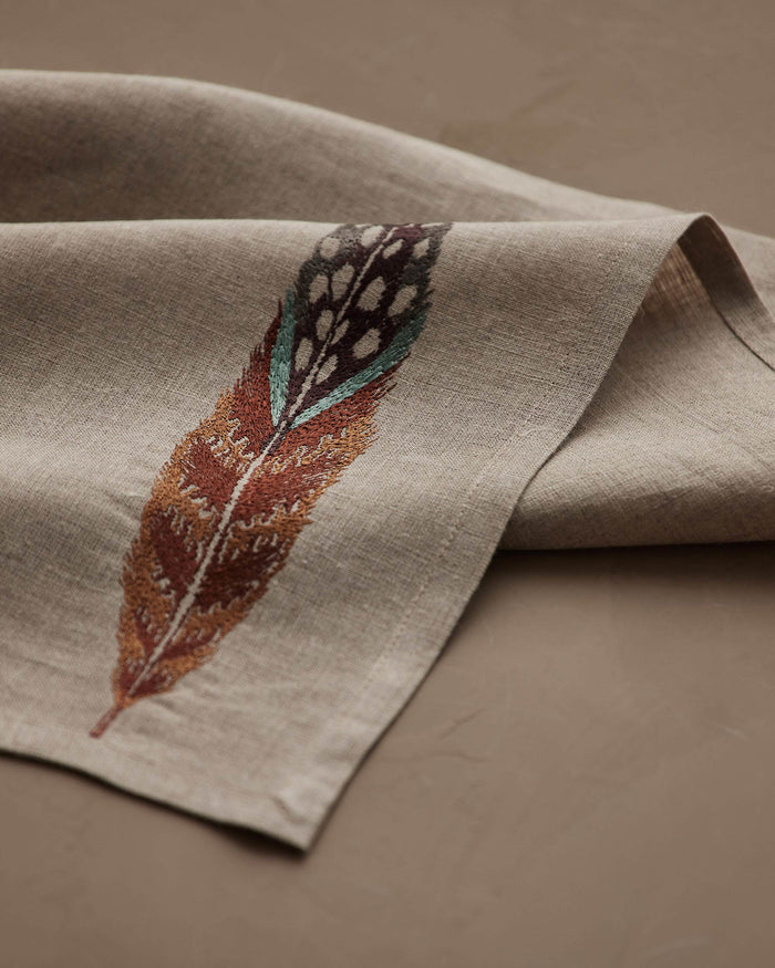 Fowl Feather Dinner Napkin