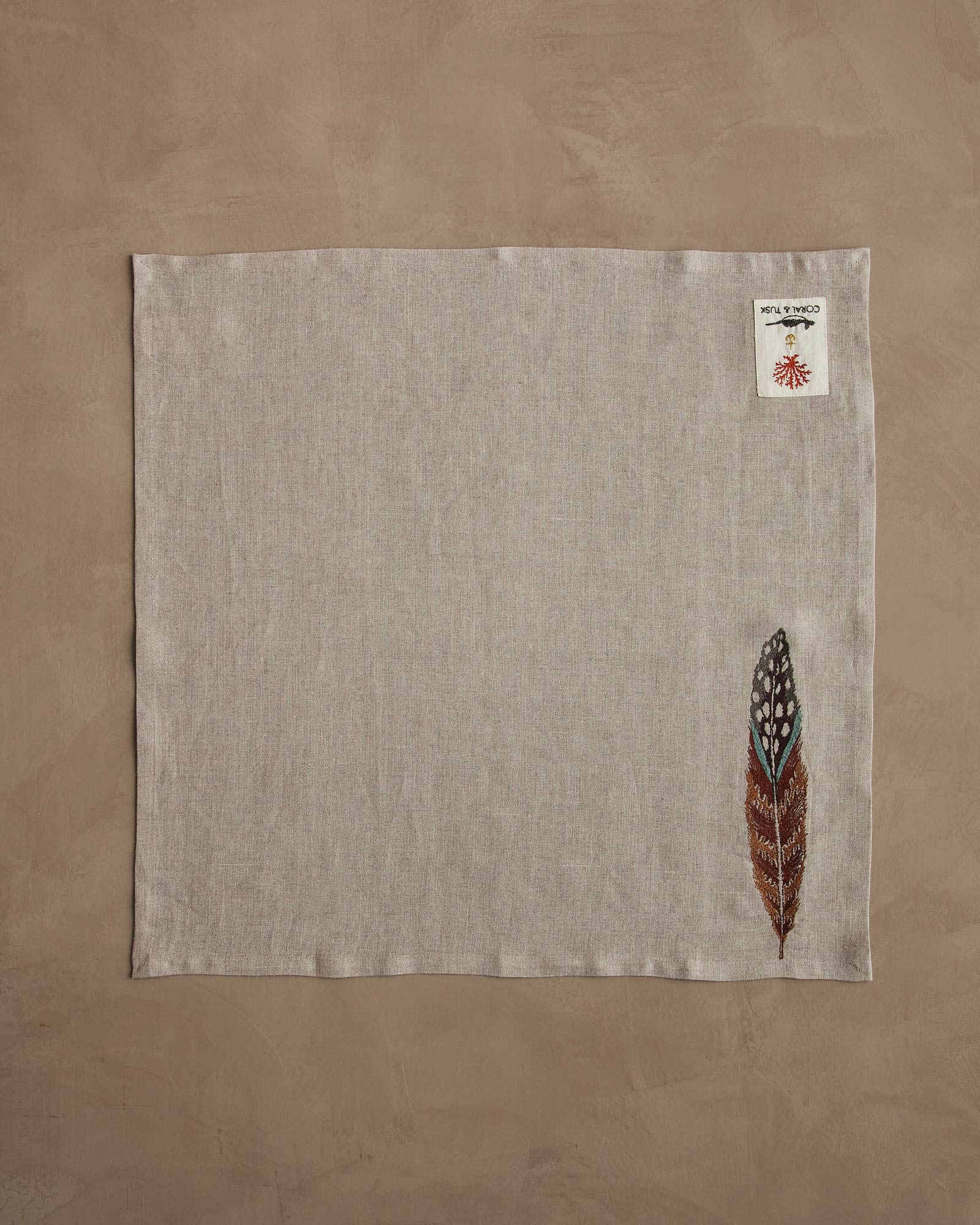 Fowl Feather Dinner Napkin