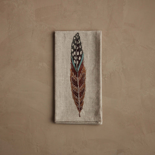 Fowl Feather Dinner Napkin