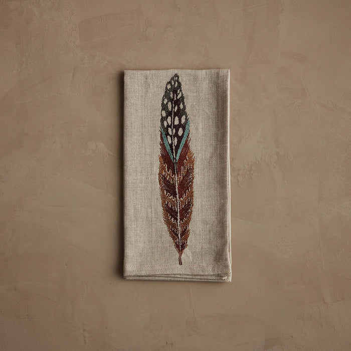 Fowl Feather Dinner Napkin