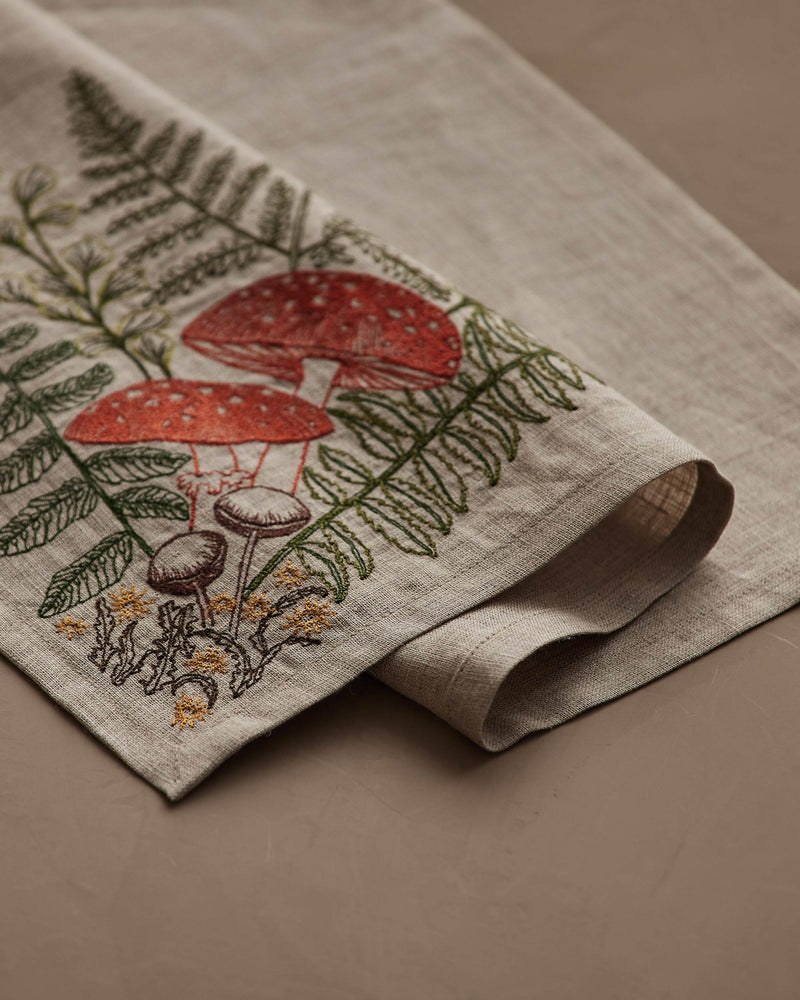 Mushrooms and Ferns Table Linens Set