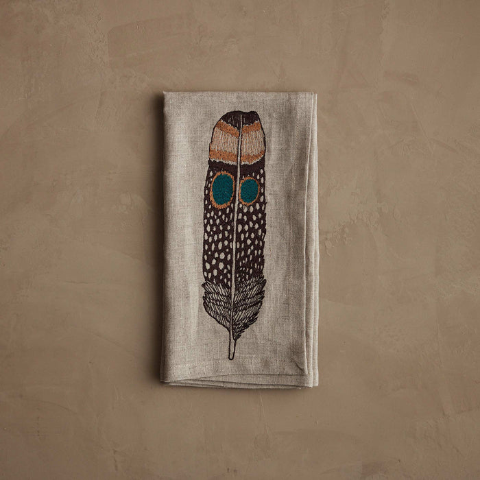 Owl Feather Dinner Napkin