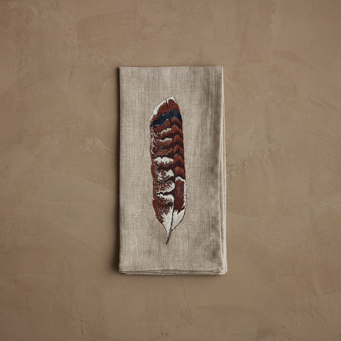 Red Tail Hawk Feather Dinner Napkin