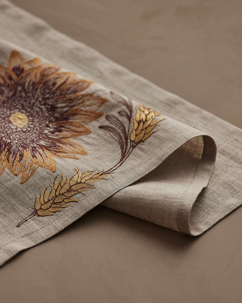 Sunflower and Wheat Dinner Napkin
