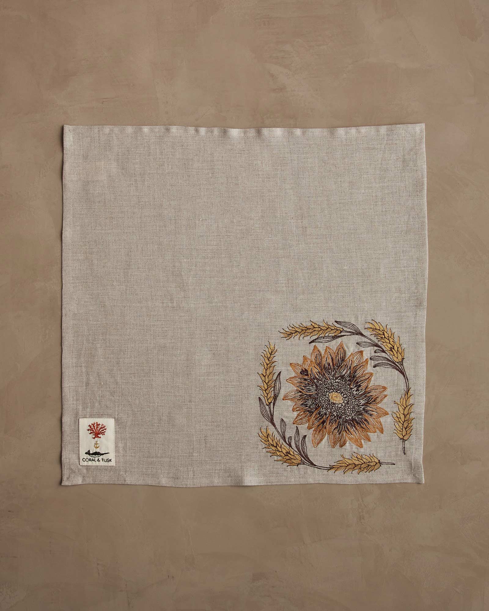 Sunflower and Wheat Dinner Napkin