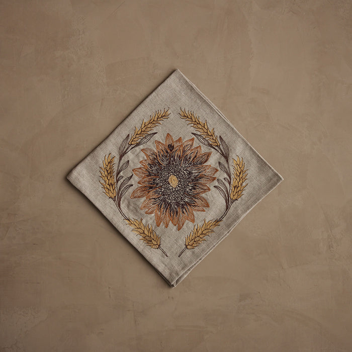 Sunflower and Wheat Dinner Napkin