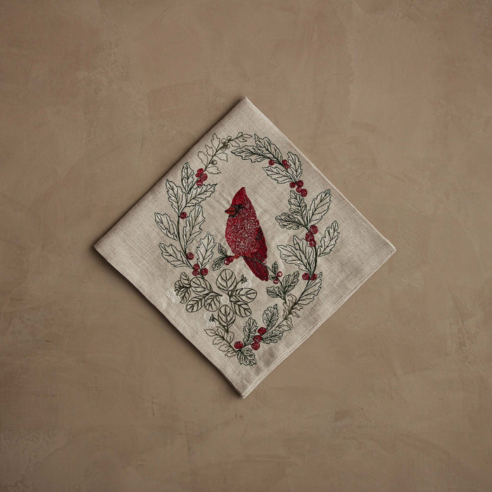 Winter Cardinal Dinner Napkin