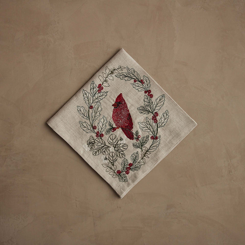 Winter Cardinal Dinner Napkin
