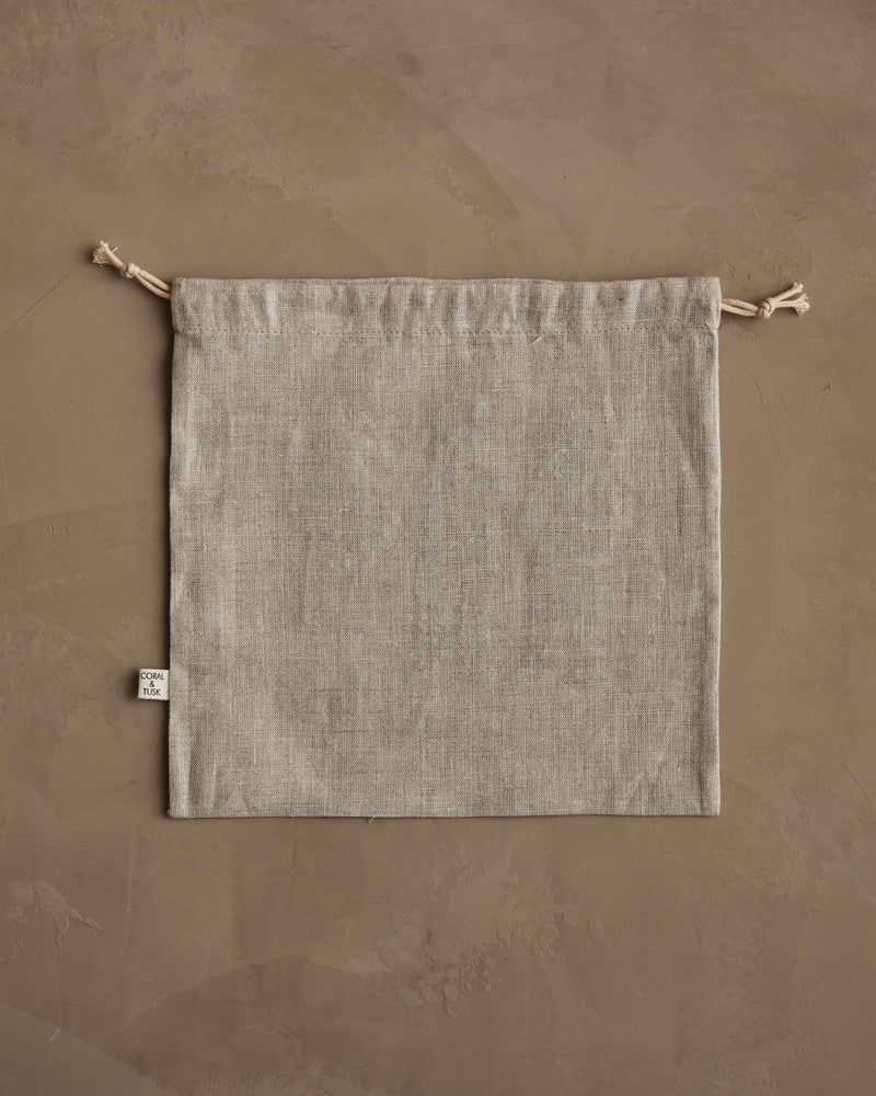 Cat and Dog Friends Garland Drawstring Bag