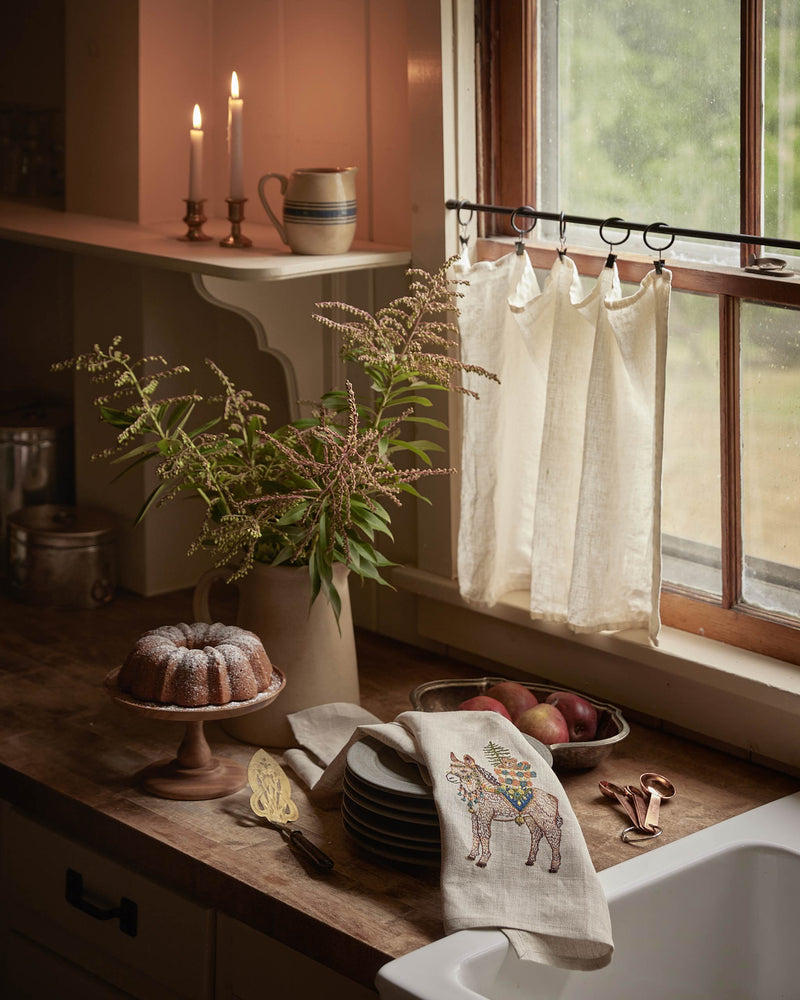 Christmas Donkey Tea Towel