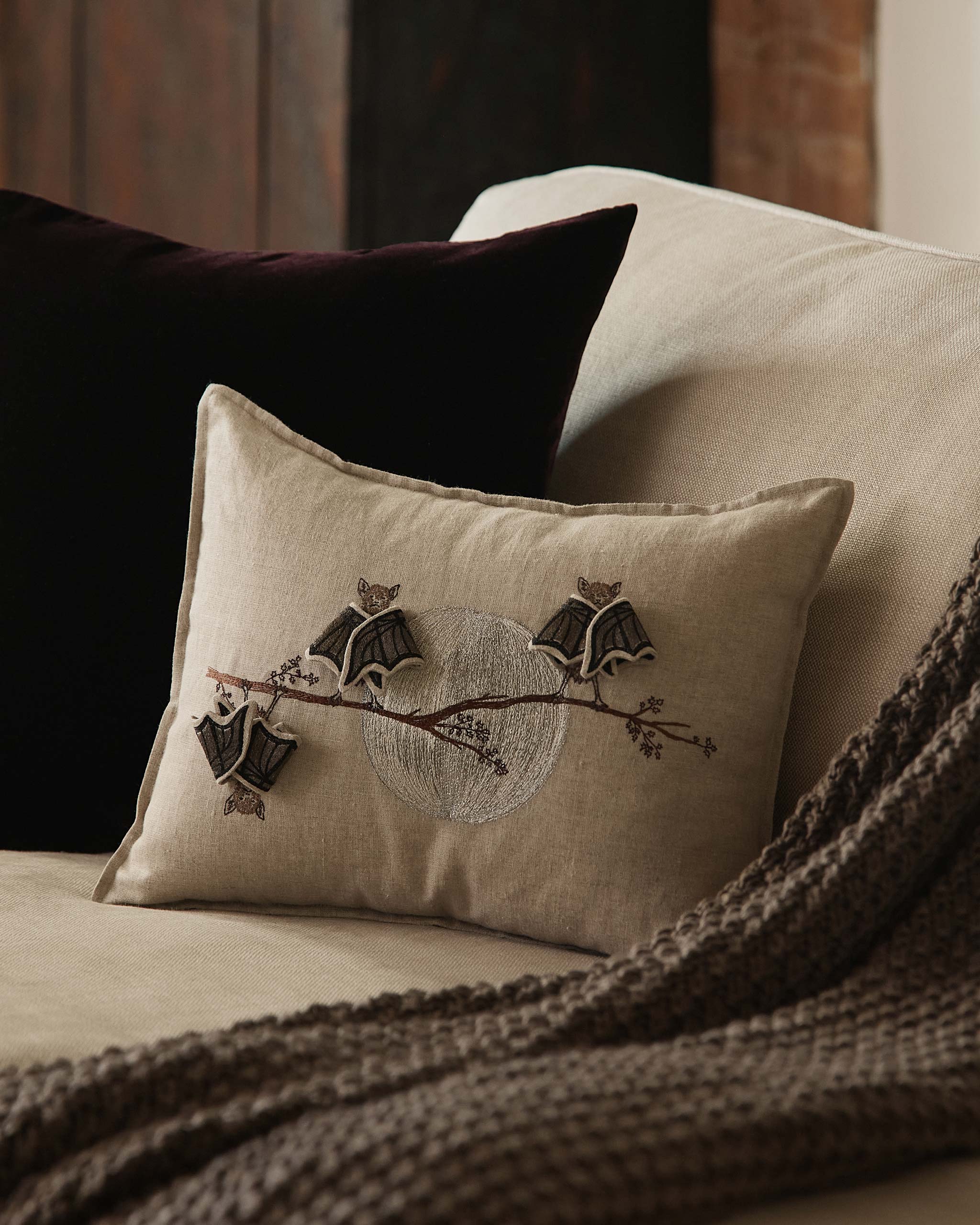 Bat Branch Pillow