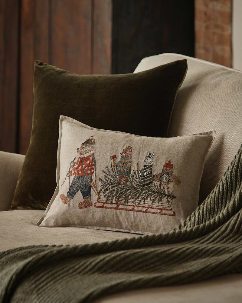 Christmas Tree Sled Pillow