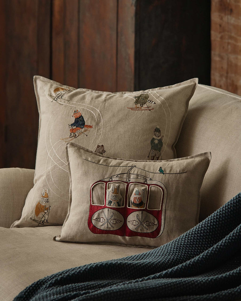 Gondola Ski Lift Pocket Pillow