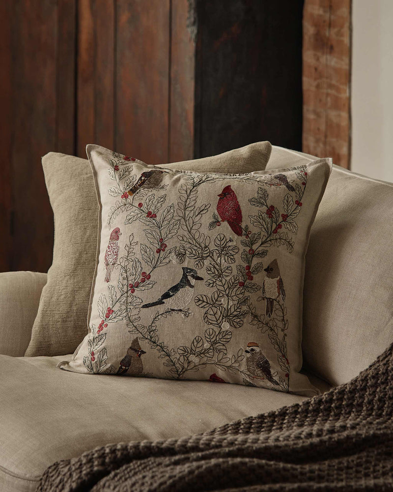 Winter Birds Pillow