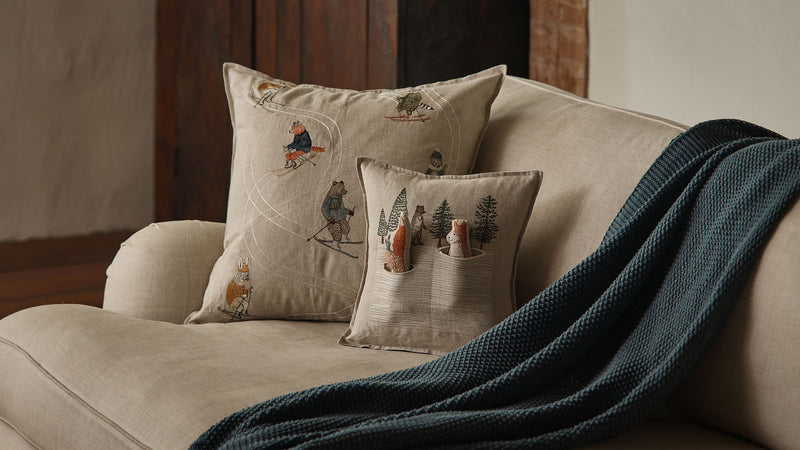 Winter Foxes Pocket Pillow