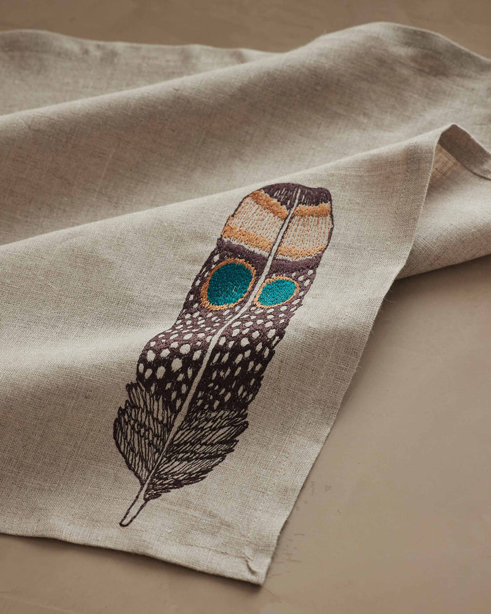 Owl Feather Dinner Napkin