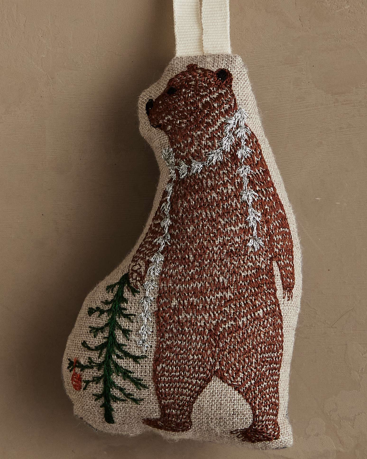 Bear with Tinsel Ornament