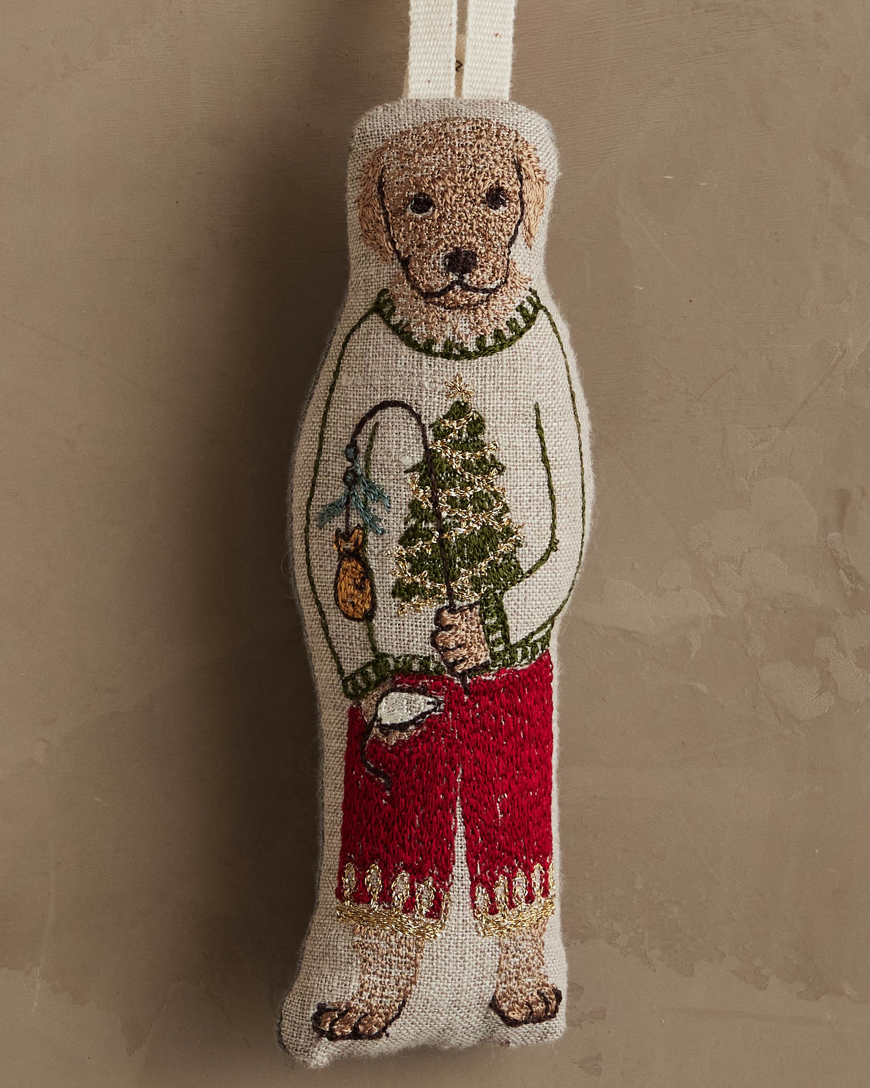 Dog with Gifts Ornament