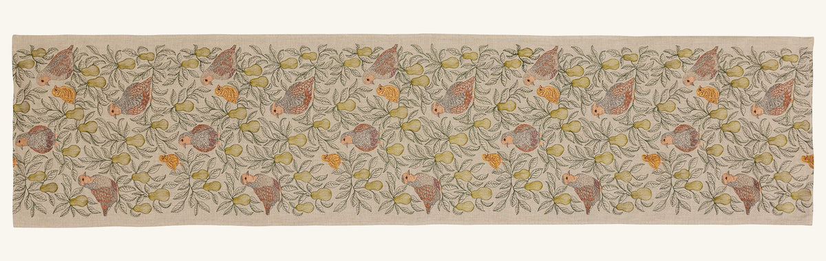 Partridge in a Pear Tree Table Runner