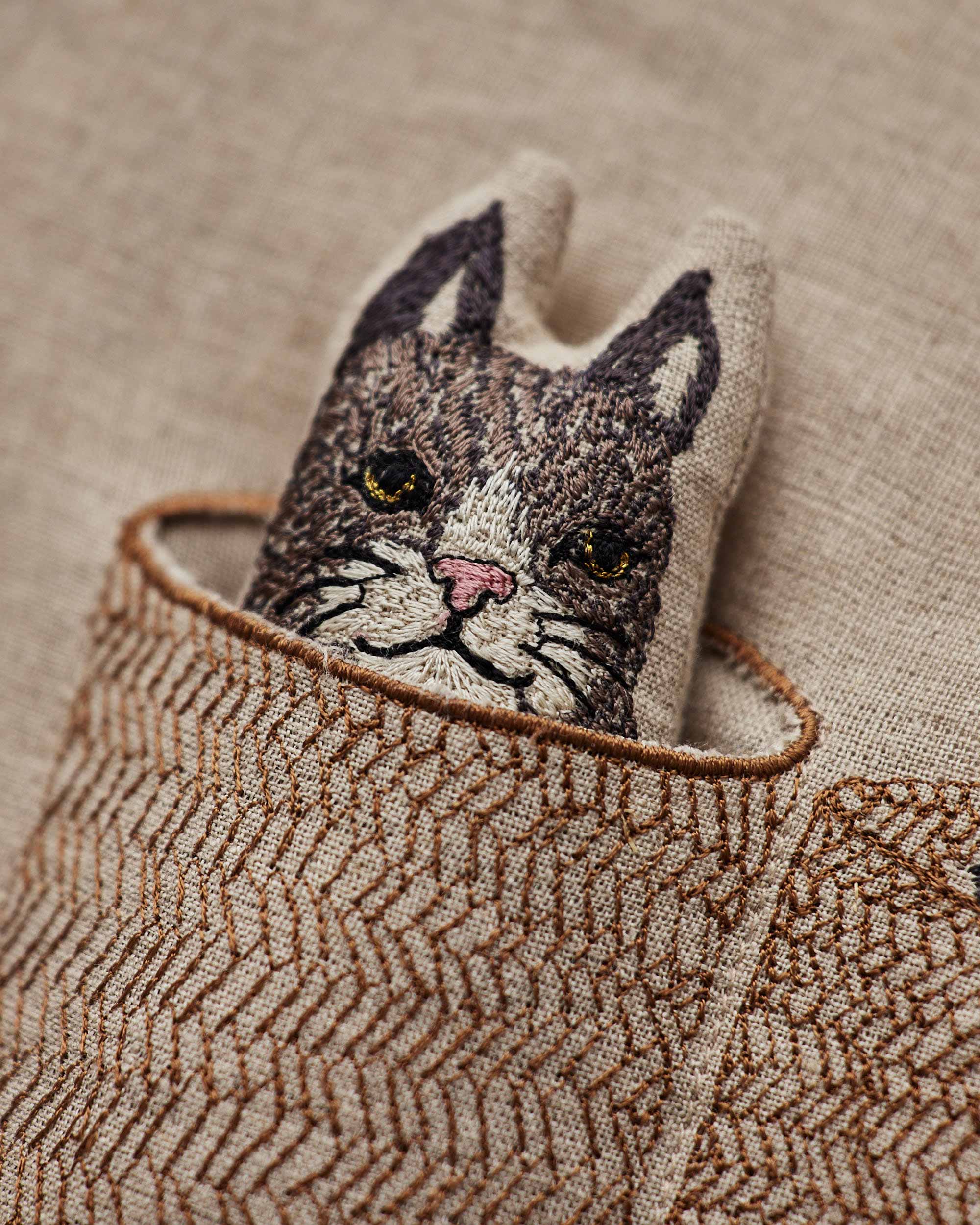 Coral & Tusk 新品ポケットクッションカバー Basket cat Basket Cats Pocket Pillow | Coral & Tusk