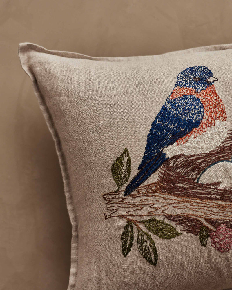 Bluebird Nest Pocket Pillow
