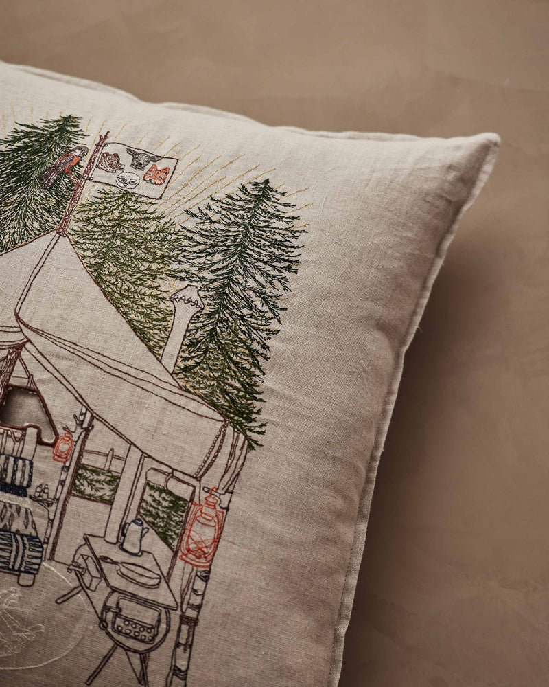 Camper Fox Pocket Pillow