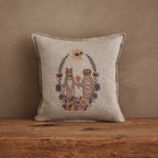 Cat and Dog Friends Garland Pillow