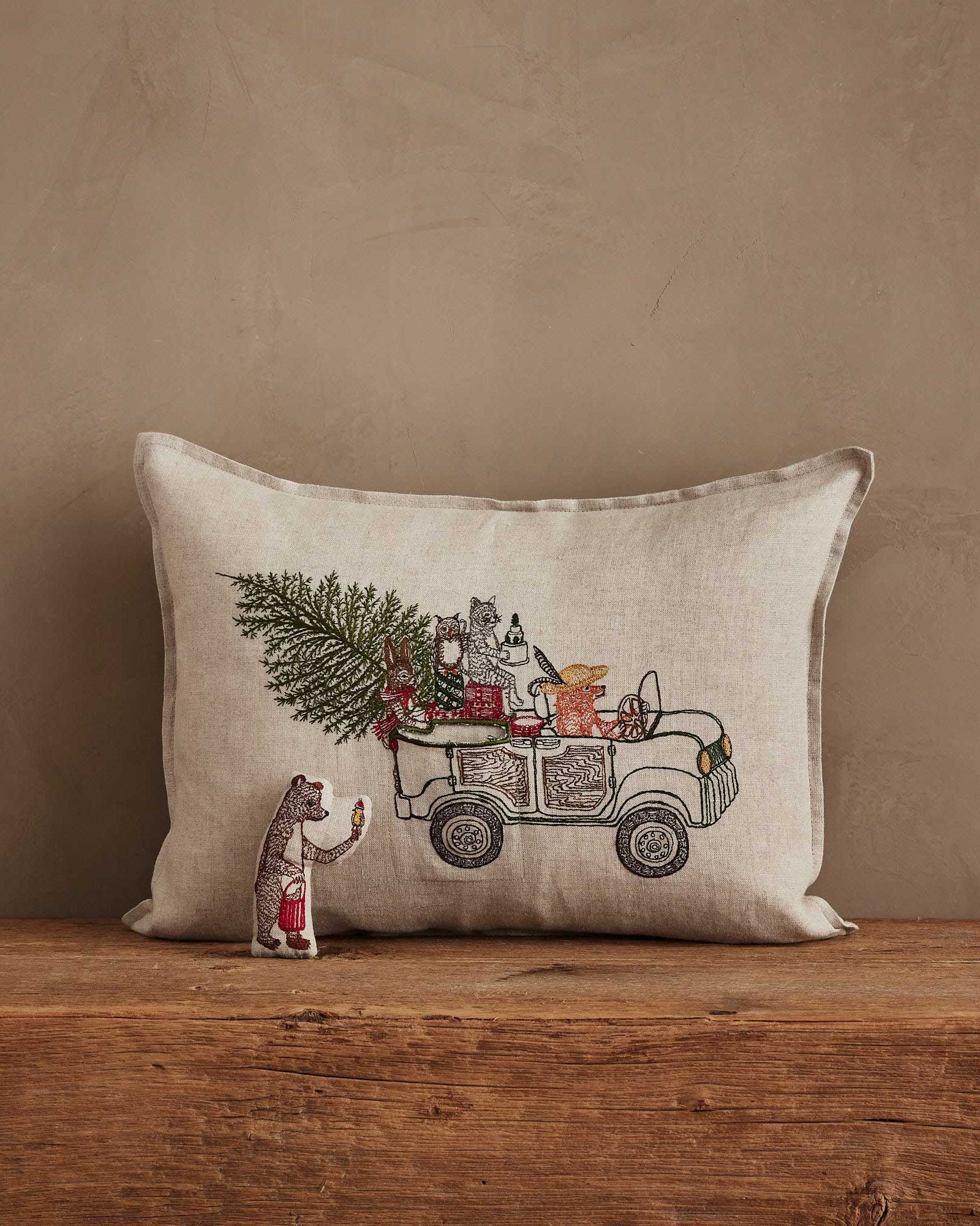 Christmas Tree Car Pocket Pillow | Coral & Tusk