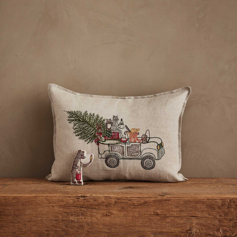 【新品】coral & tusk クッションカバー Christmas Tree Christmas Tree Car Pocket Pillow | Coral & Tusk