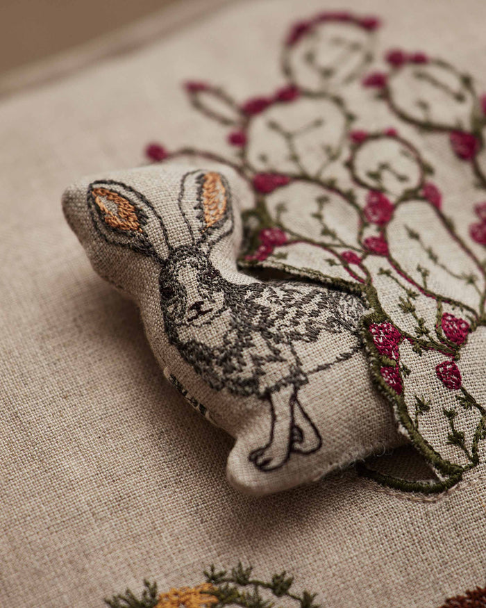 Desert Quail Crossing Pocket Pillow