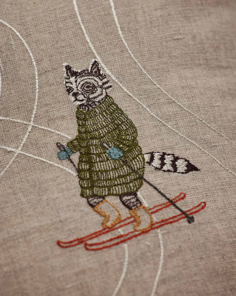 Downhill Skiers Pillow