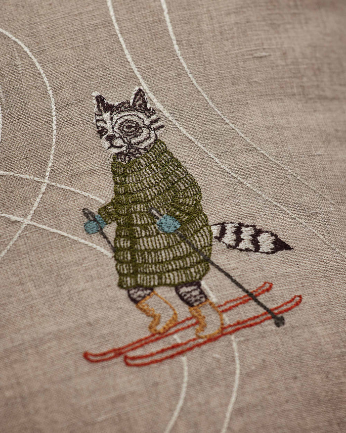 Downhill Skiers Pillow