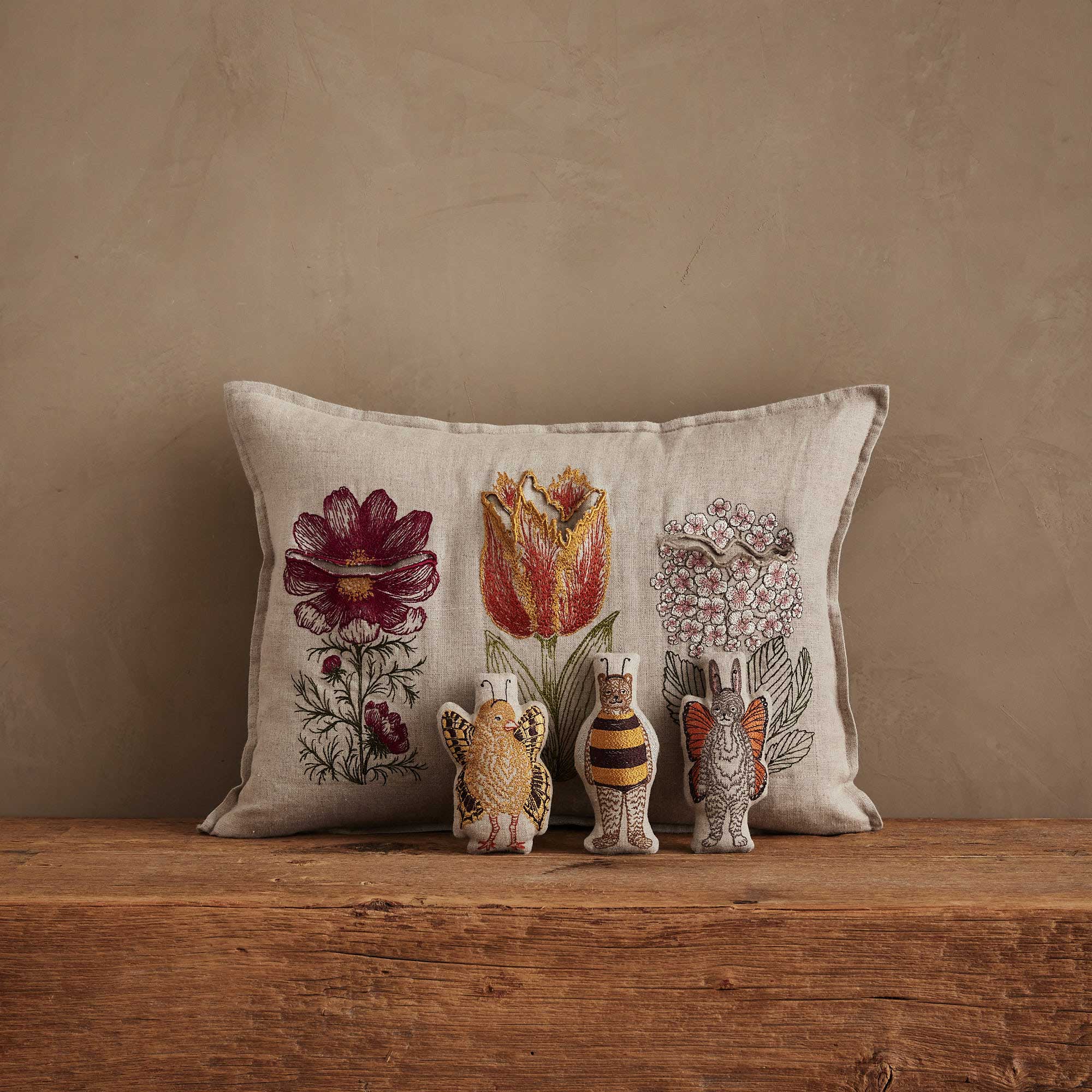 Flower Friends Pocket Pillow