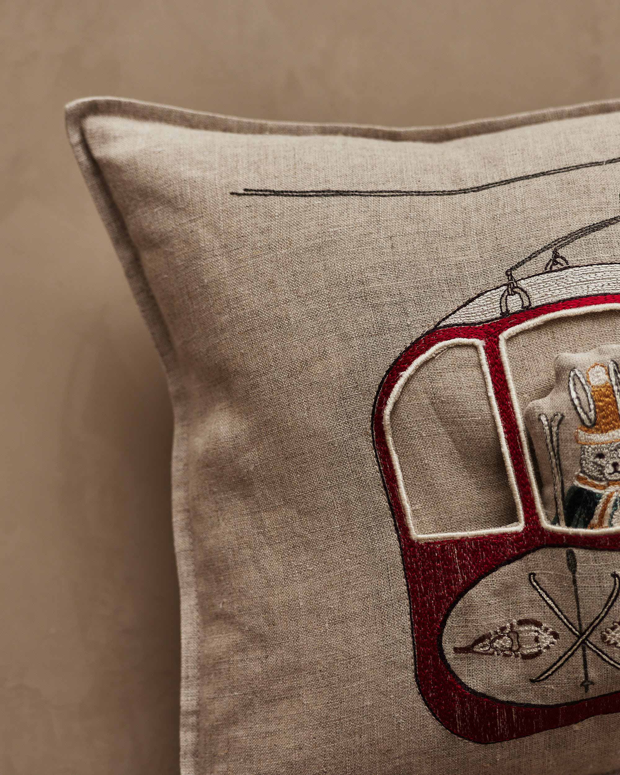 Gondola Ski Lift Pocket Pillow | Coral & Tusk