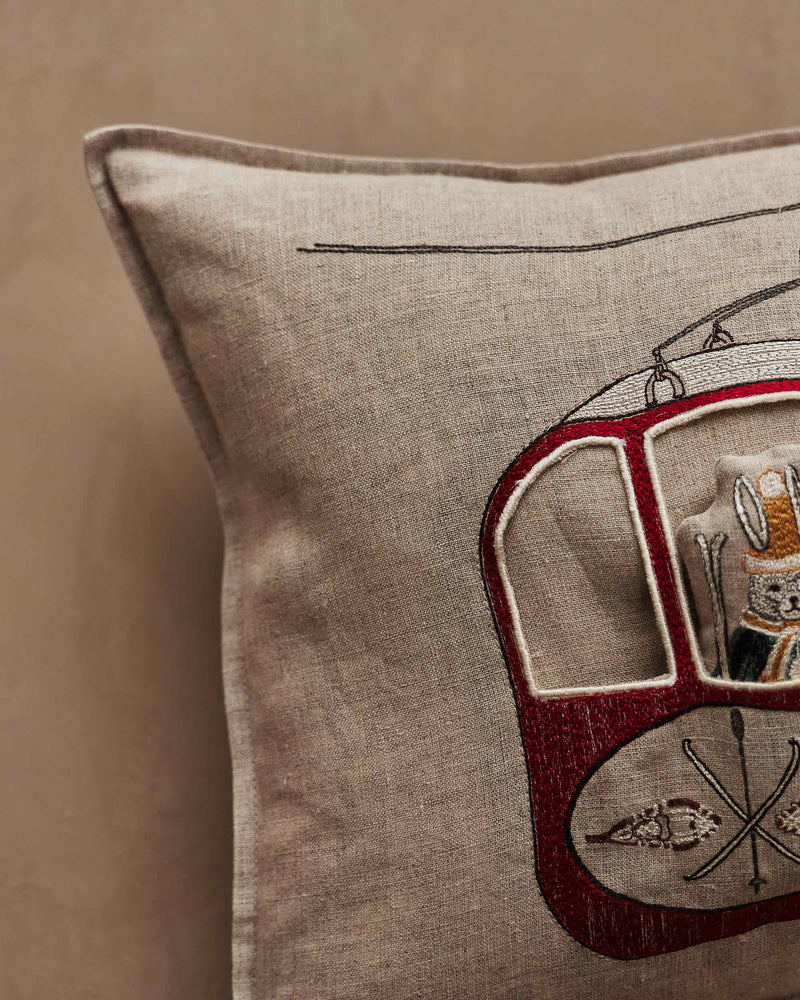 Gondola Ski Lift Pocket Pillow