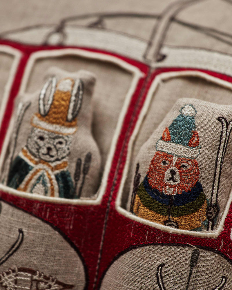 Gondola Ski Lift Pocket Pillow