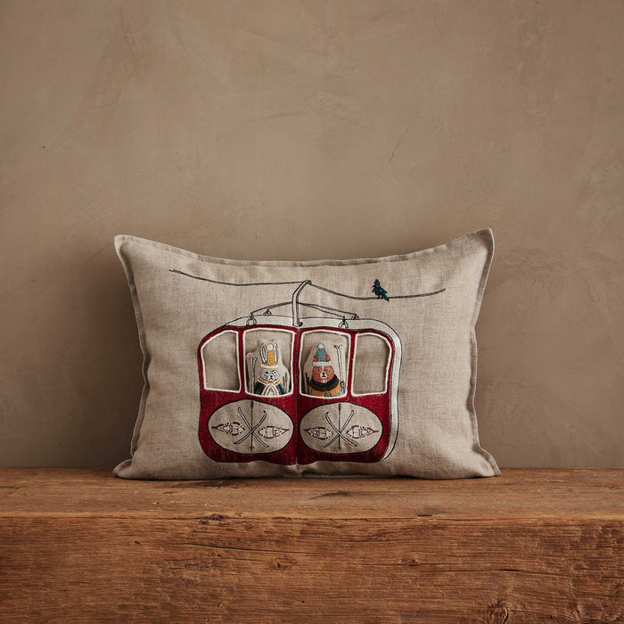 Gondola Ski Lift Pocket Pillow