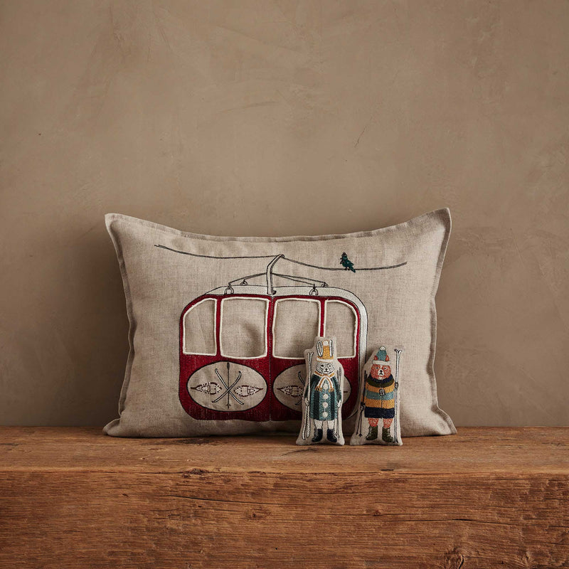 Gondola Ski Lift Pocket Pillow
