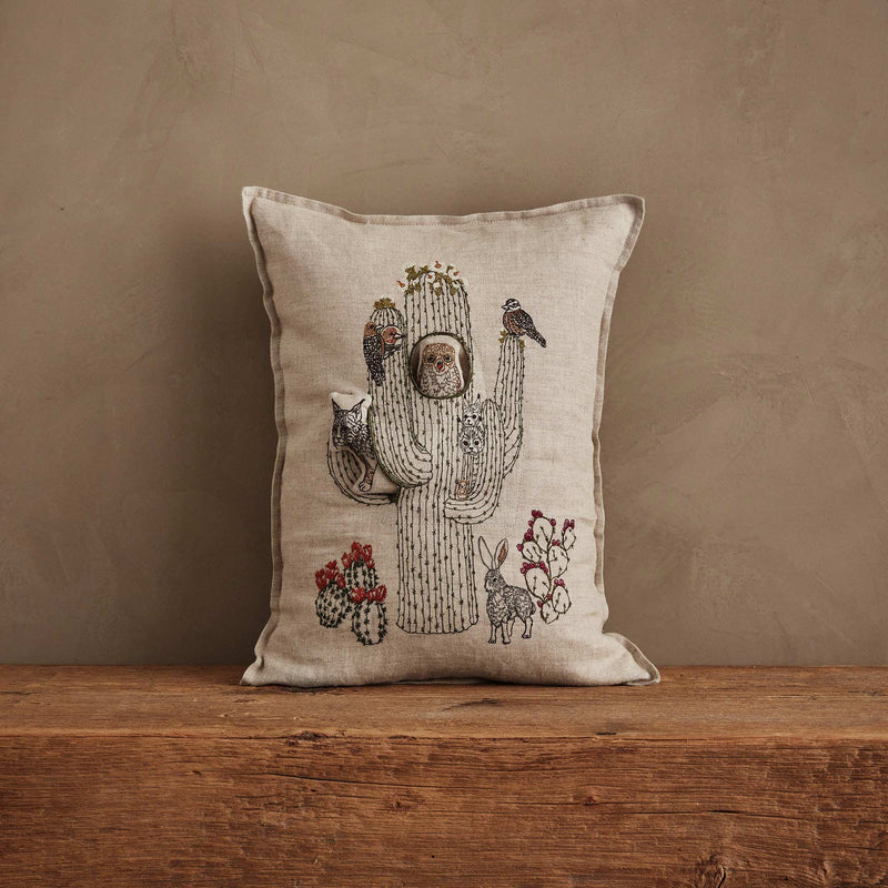 prickly pear cactus pillow Saguaro House Pocket Pillow