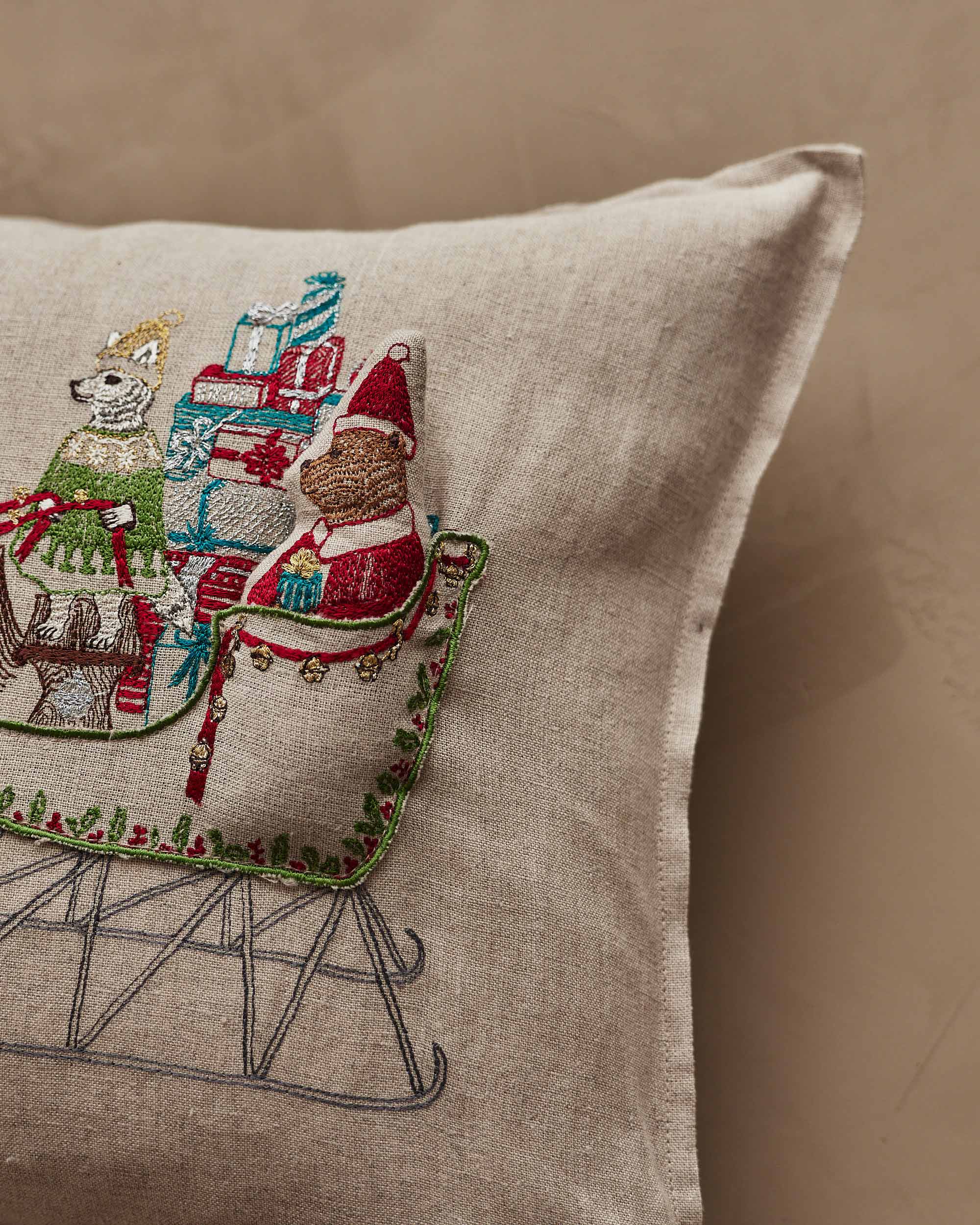 Santa's Sleigh Pocket Pillow