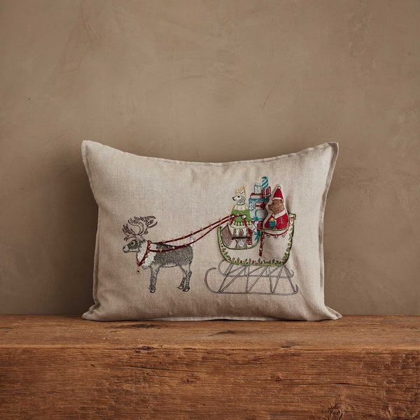 Santa's Sleigh Pocket Pillow | Coral & Tusk
