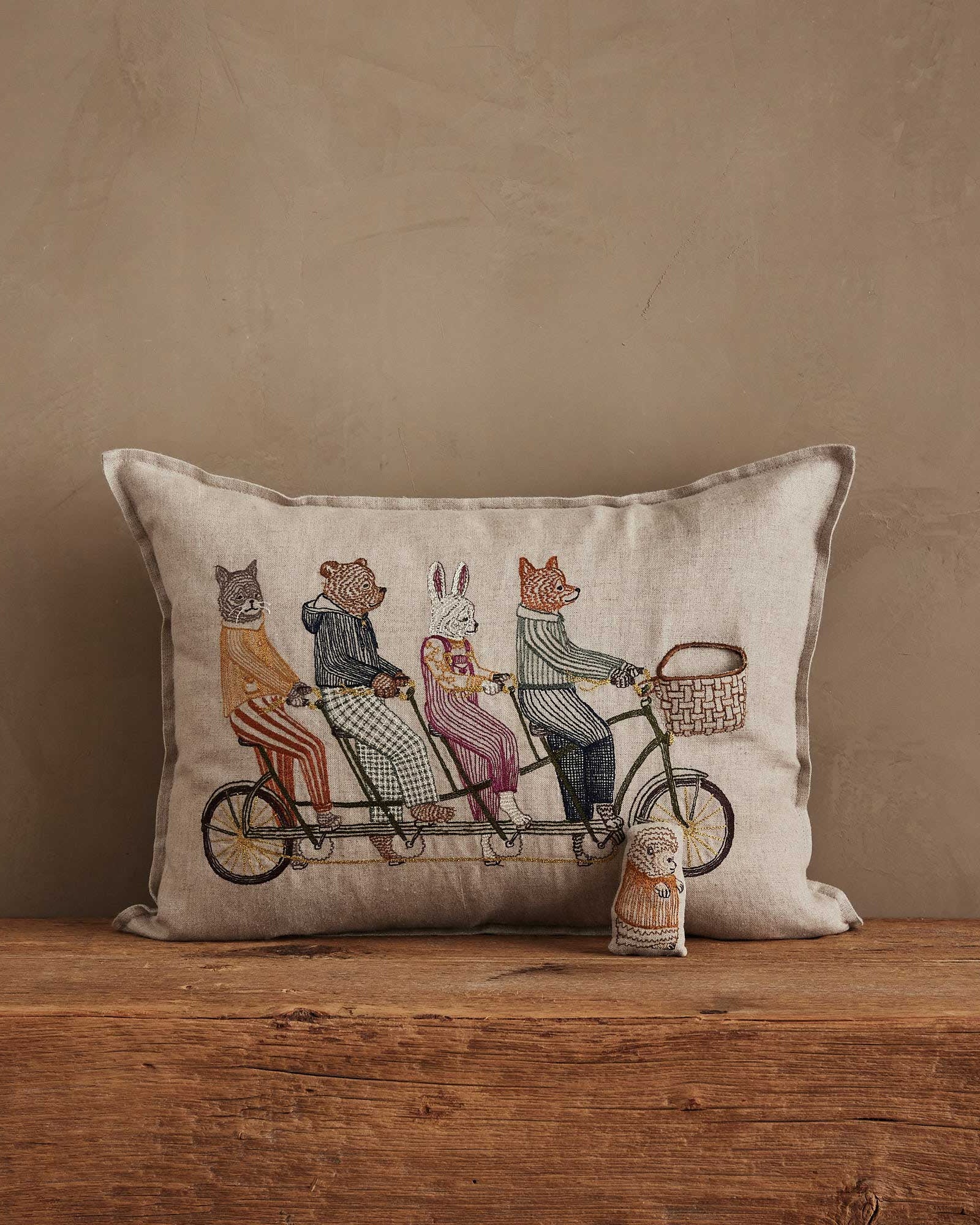 Tandem Bike Pocket Pillow | Coral & Tusk