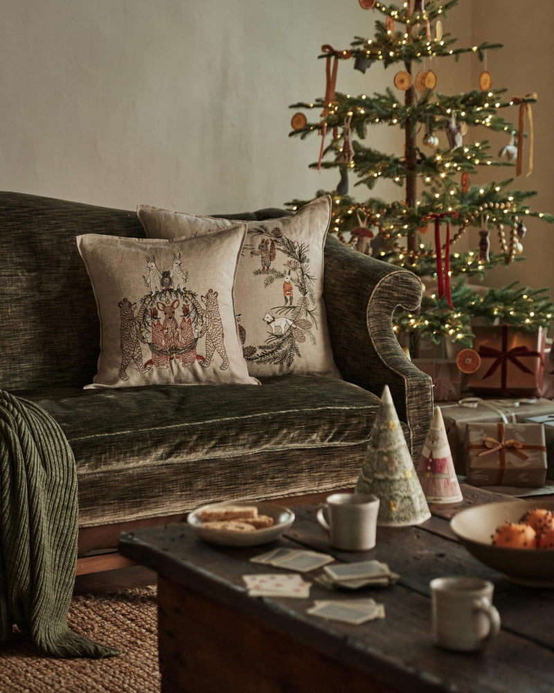 Tree Trimmers Wreath Pillow