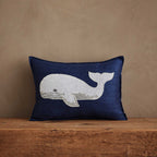 Whale Appliqué Pillow