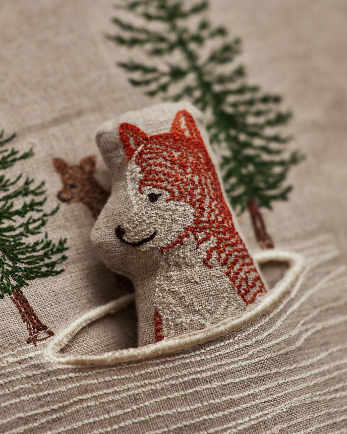 Winter Foxes Pocket Pillow