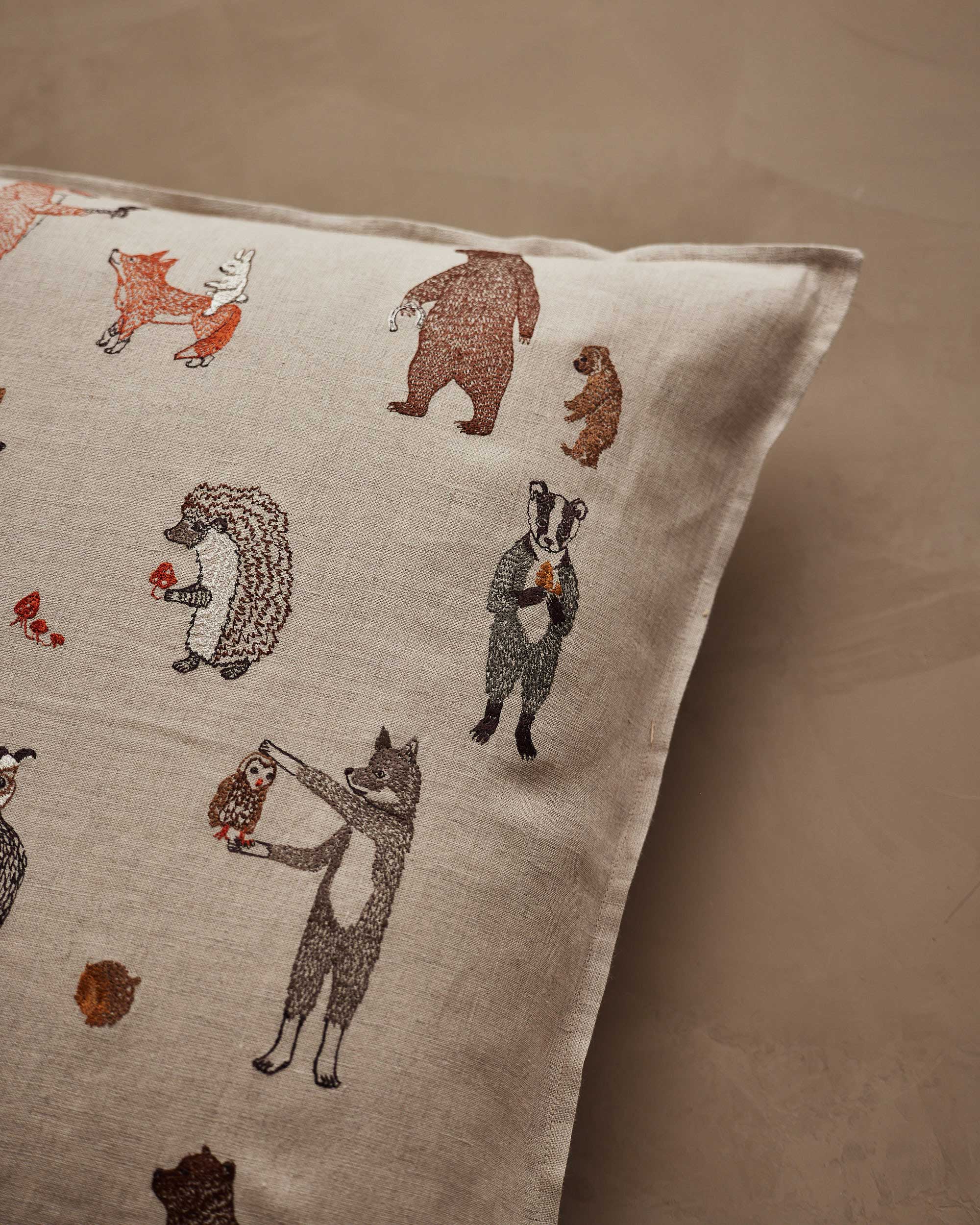 Woodland Friends Pillow | Coral & Tusk