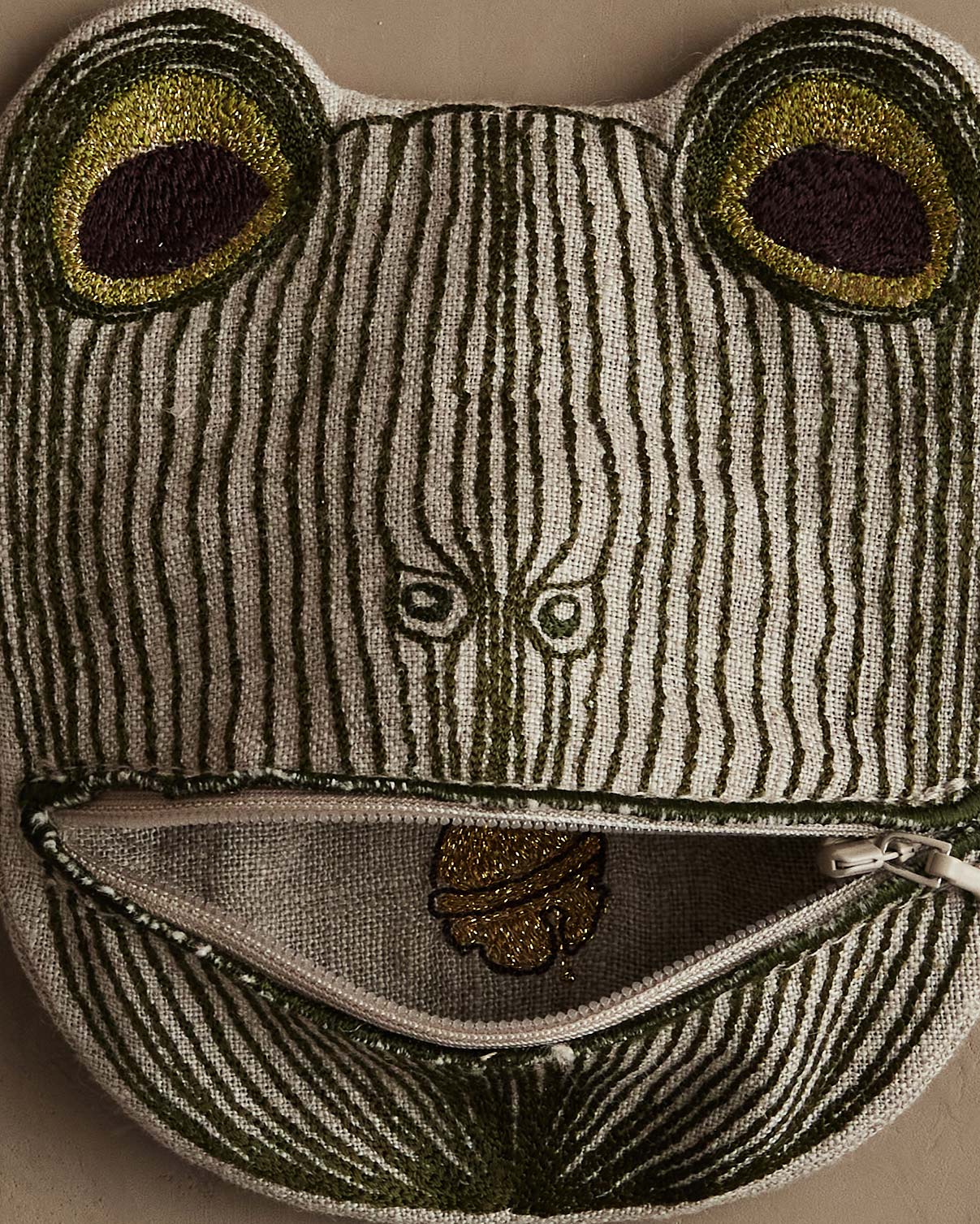 Lucky Frog with Bell Pouch